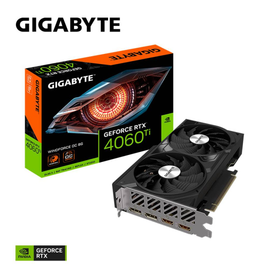 GIGABYTE VGA NVIDIA GeForce RTX 4060 Ti WINDFORCE OC 8G V2, 8G GDDR6, 3xDP, 1xHDMI