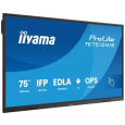Iiyama ProLite TE7512MIS, 24/7, 190.5 cm (75''), PureTouch-IR, 4K, USB, USB-C, Ethernet, Wi-Fi, kit (USB), black