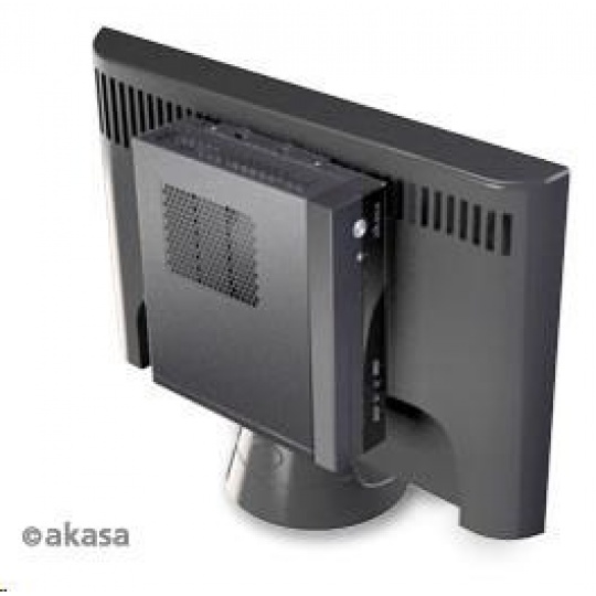 AKASA case Crypto VESA, MiniITX, čierna + 80W AC adaptér