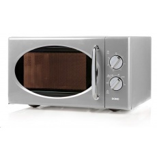 DOMO DO3025 Mikrovlnná trouba retro stříbrná, man.25l, 800W DOMO DO3025 Mikrovlnná trouba retro stříbrná, man.25l, 800W