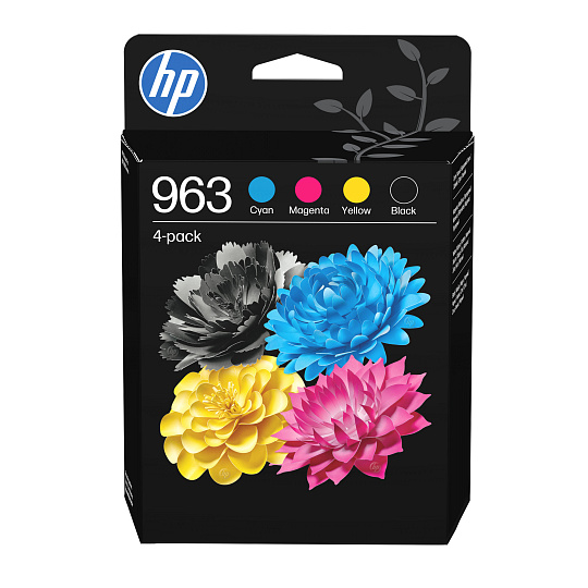 HP 963 CMYK Original Ink Cartridge 4-Pack (700 / 700 / 700 / 1,000 pages) HP 963 CMYK Original Ink Cartridge 4-Pack (700 / 700 / 700 / 1,000 pages)
