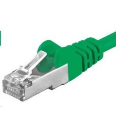 PREMIUMCORD Patch kábel CAT6a S-FTP, RJ45-RJ45, AWG 26/7 10m zelený