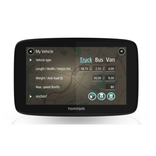 Bazar - TomTom GO PROFESSIONAL 6200 - LIFETIME mapy Evropy, vestavěná SIM, z opravy