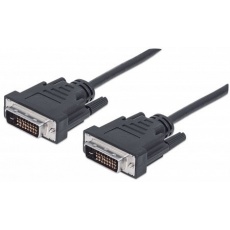 MANHATTAN kábel DVI-D Dual Link Male na DVI-D Dual Link Male, čierny, 1.8 m