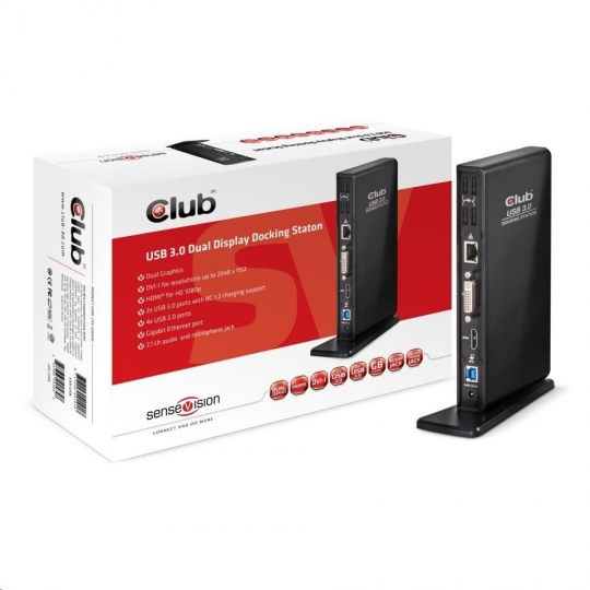 Club3D Dokovací stanice USB 3.0 Dual Display