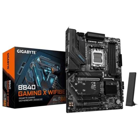 GIGABYTE MB Sc AM5 B840 GAMING X WF6E, AMD B840, 4xDDR5, WIFI, DP, HDMI, ATX