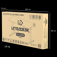 Detský pracovný stôl, elektricky nastaviteľná výška, 120X60 cm, 55-81 cm, PULSAR, čierny, ULTRADESK