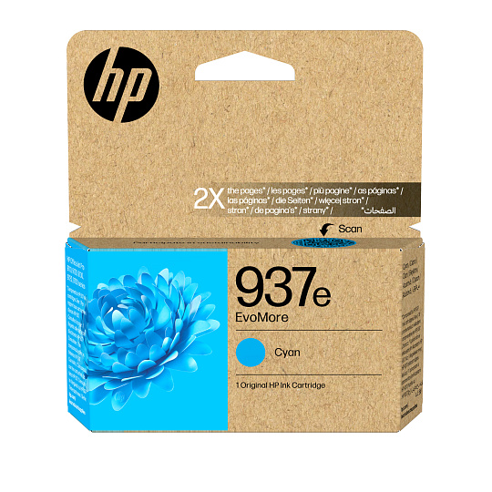 HP 937e EvoMore Cyan Original Ink Cartridge (1,650 pages) HP 937e EvoMore Cyan Original Ink Cartridge (1,650 pages)