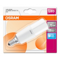 OSRAM LED STAR CL STICK Fros. 10W 840 E14 1050lm 4000K (CRI 80) 15000h A+ (Krabička 1ks) OSRAM LED STAR CL STICK Fros. 10W 840 E14 1050lm 4000K (CRI 80) 15000h A+ (Krabička 1ks)