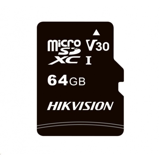 HIKVISION MicroSDXC karta 64GB C1 (R:92MB/s, W:30MB/s) + adapter