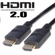 Kábel HDMI PREMIUMCORD 2.0 High Speed + Ethernet, pozlátené konektory, 5 m