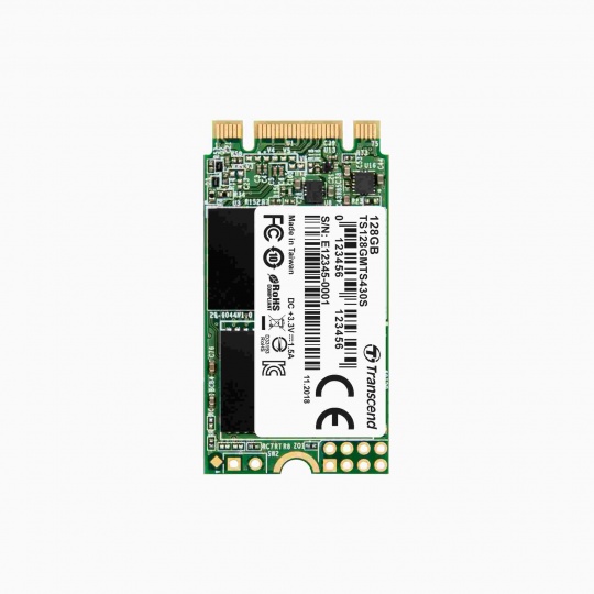 TRANSCEND Industrial SSD MTS430S 128GB, M.2 2242, SATA III 6 Gb/s, TLC