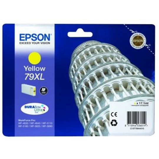 Atramentová kazeta EPSON série WF-5xxx "Pisa" 79 XL žltá (17,1 ml)