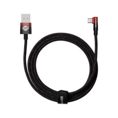 Baseus úhlový kabel USB - typ C 100W, 2 m, červený