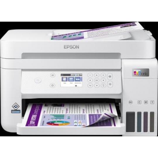 Atramentová tlačiareň EPSON EcoTank L6276, 3v1, A4, 1200x4800dpi, 33 str./min, USB, Wi-Fi, LAN, biela, 3 roky záruka po registrácii.