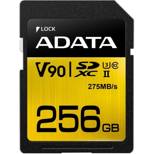 ADATA SDXC karta 256GB Premier One UHS-II U3 Class 10 (R:275/W:155 MB/s)