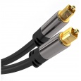 Kábel PremiumCord Toslink M/M, 6 mm, 1 m, čierny