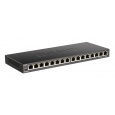 D-Link DGS-1016S 16-portový gigabitový ethernetový prepínač, bez ventilátora