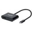 MANHATTAN Adaptér USB-C na HDMI, 4K@60Hz, čierny