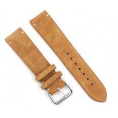 RhinoTech univerzální řemínek Genuine Suede Leather Quick Release 22mm hnědý