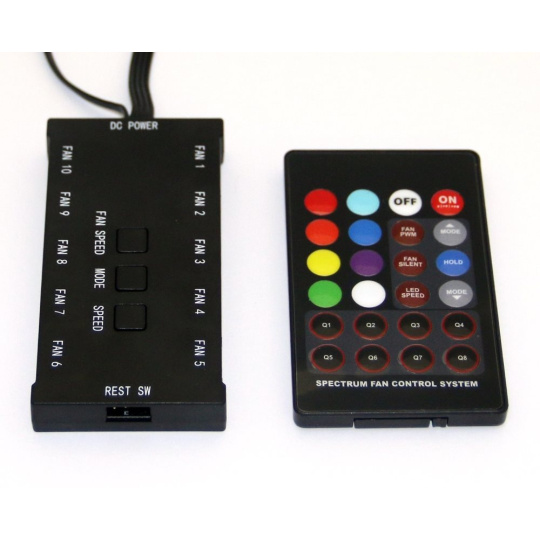 EUROCASE controller + dálkový ovladač pro RGB ventilátor (full colors)