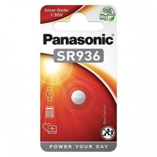 PANASONIC Stříbrooxidové - hodinkové baterie SR-936EL/1B 1,55V (Blistr 1ks)