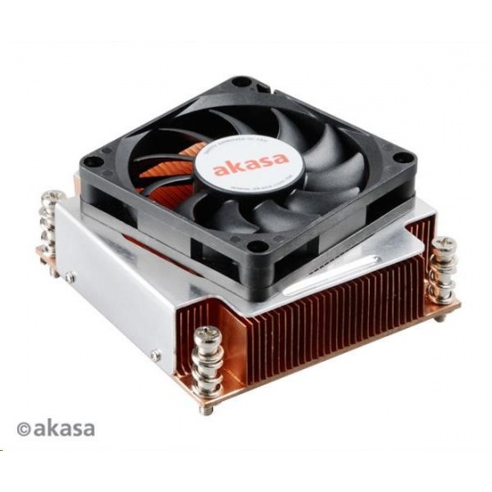AKASA chladič CPU AK-CC6502BT01 pre Intel LGA 2011, medené jadro, 70mm PWM ventilátor, pre 2U skrine