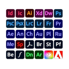 Adobe Creative Cloud for teams All Apps, Multi Platform, English, COM, 1 používateľ, 1 mesiac, Level 2, 10-49 Lic - nová licence