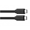 Dátový a nabíjací kábel USB Type-C na USB Type-C, 100 cm, čierny