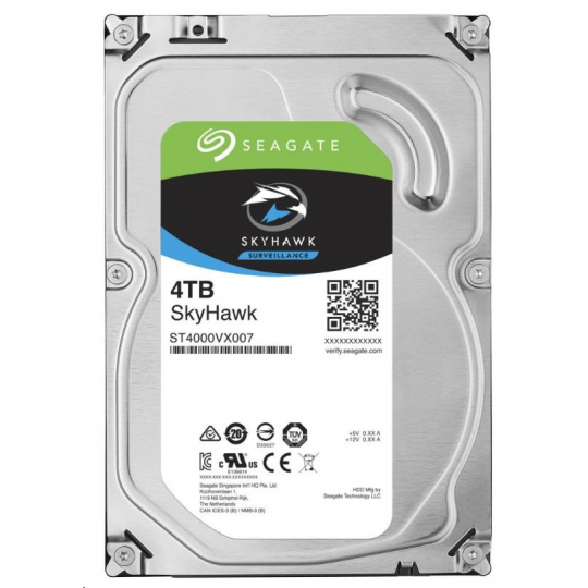 BAZAR - SEAGATE HDD SKYHAWK (SURVEILLANCE) 4TB SATAIII/600 5900RPM, 64MB cache, recertified