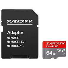Sandisk Ultra PLUS micro SDHC karta 64GB UHS-I, V10, U1, C10, (150MB/s) Sandisk Ultra PLUS micro SDHC karta 64GB UHS-I, V10, U1, C10, (150MB/s)