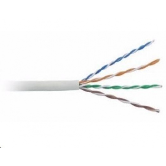 UTP kabel LYNX, Cat5E, drát, LS0H, Dca, šedý, 305m