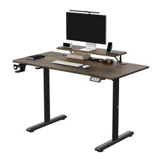 Pracovný stôl, elektricky nastaviteľná výška, 120X60 cm, 72-117 cm, HIGHLANDER BROWN, hnedý, ULTRADESK