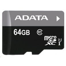 Karta ADATA MicroSDXC 64GB Premier UHS-I Class 10 + SD adaptér