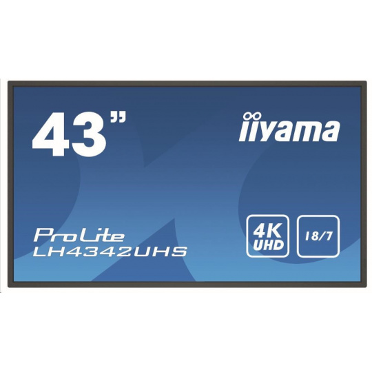iiyama ProLite LH4342UHS-B3, Android, 4K, čierna