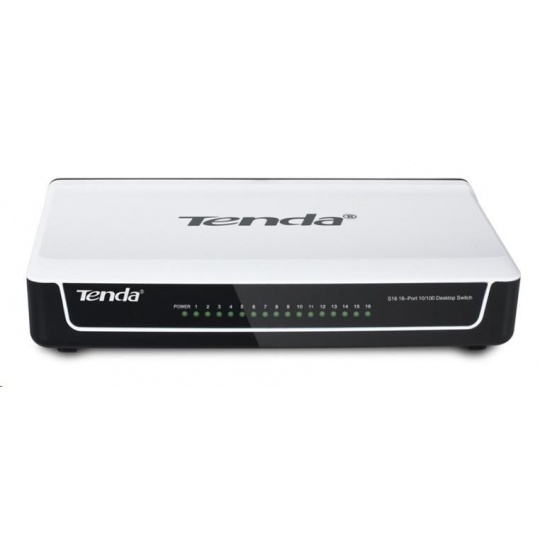 Tenda S16 16-portový Fast Ethernet switch, 10/100 Mbps, stolný