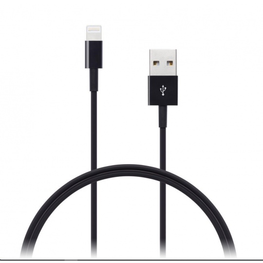 CONNECT IT Wirez Apple Lightning - USB, čierny, 1 m