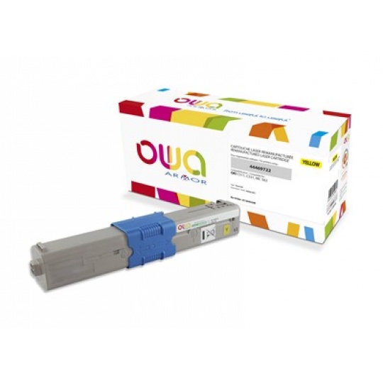 OWA Armor toner pre OKI C511, C531, MC 562, 5000 strán, 44469722, žltá/žltá