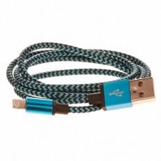 CELLFISH univerzální pletený kabel, Lightning, 2 m, modrá CELLFISH univerzální pletený kabel, Lightning, 2 m, modrá
