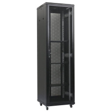 XtendLan 19" stojanový rozvaděč 47U 600x1000, nosnost 1000kg, perforované dveře i záda, kolečka, rozložený, černý XtendLan 19" stojanový rozvaděč 47U 600x1000, nosnost 1000kg, perforované dveře i záda, kolečka, rozložený, černý