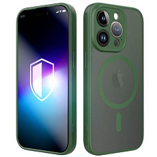 3mk ochranný kryt Misty MagCase Green pro Apple iPhone 15 Pro
