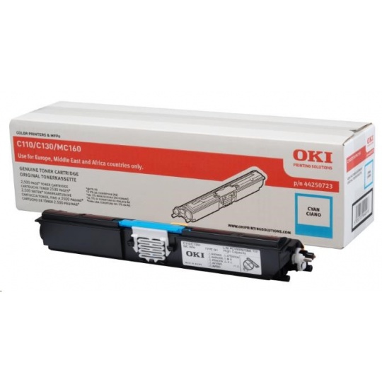 Toner Oki Cyan pre C110/C130 (2.5k)