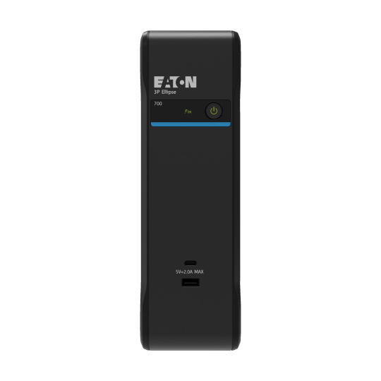 Eaton 3P Ellipse UPS DIN, 700 VA, 420 W, Vstup: C14, Výstupy: (3) Typ E, (1) Pouze přepěťová ochrana Typ E, Tower