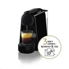 DeLonghi Nespresso Essenza Mini Black kávovar na kapsle, 19 bar, automatické vypnutí, černá DeLonghi Nespresso Essenza Mini Black kávovar na kapsle, 19 bar, automatické vypnutí, černá