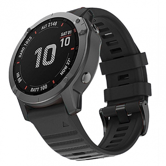 RhinoTech řemínek pro Garmin QuickFit silikonový outdoor 22mm černý RhinoTech řemínek pro Garmin QuickFit silikonový outdoor 22mm černý