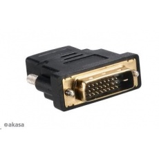AKASA DVI-D samec na HDMI samica, pozlátené konektory