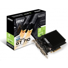 MSI VGA NVIDIA GeForce GT 710 2GD3H LP, 2G DDR3, 1xHDMI, 1xVGA, 1xDVI