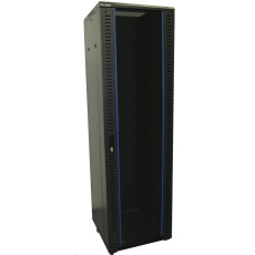BAZAR - XtendLan 19" stojanový rozvaděč 42U 600x800, nosnost 500kg, skleněné dveře, plná záda, kolečka,černý - odřeno BAZAR - XtendLan 19" stojanový rozvaděč 42U 600x800, nosnost 500kg, skleněné dveře, plná záda, kolečka,černý - odřeno