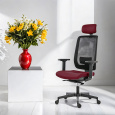 Powerton Kancelárske ergonomické kreslo Lucie, Červené