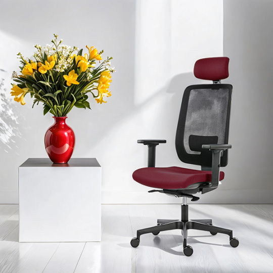 Powerton Kancelárske ergonomické kreslo Lucie, Červené